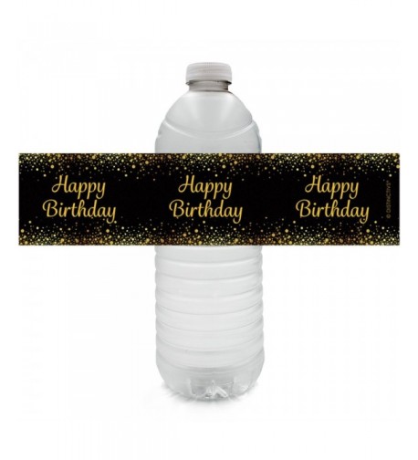 Happy Birthday Bottle Sticker Labels