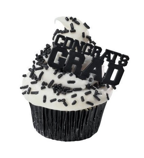 Congrats Grad Cupcake Picks 48 Pack