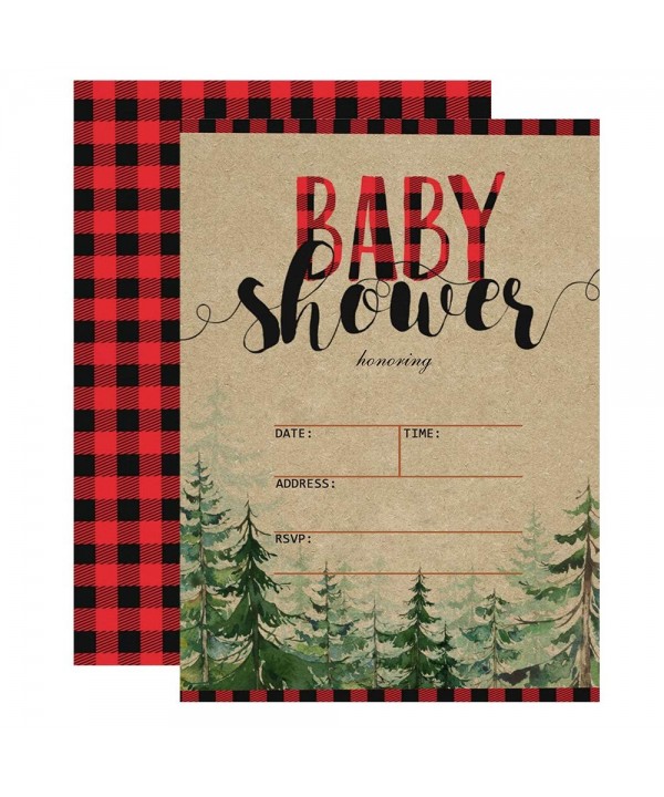 Mehofoto Lumberjack Invitations Woodland Envelopes