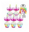 Unicorn Cupcake Toppers Wrappers Party