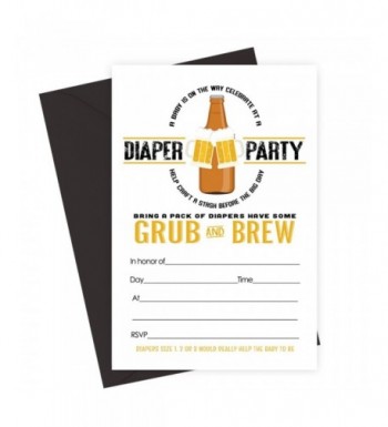 Mans Shower Invitations Diapers Party