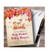 Bright Floral Woodland Animals Invitations