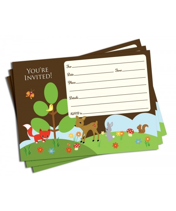 Trendy Woodland Friends Invitations Envelopes