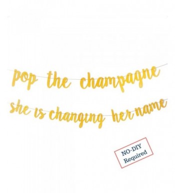 Bachelorette Banner Engagement Decorations Champagne