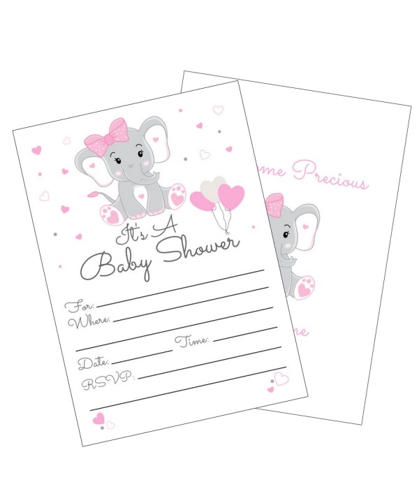 Elephant Shower Invitations Envelopes Invites