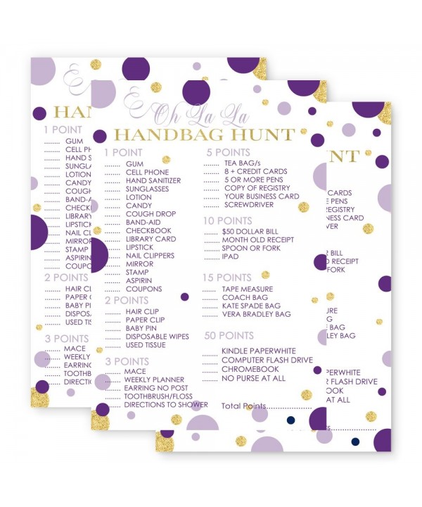 Purple Gold Whats Purse Cards