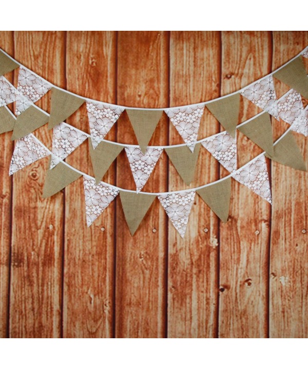 Burlap Triangle Banner Decoration Wedding