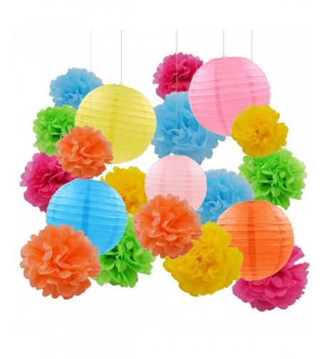 Assorted Rainbow Lanterns Graduation Decorations