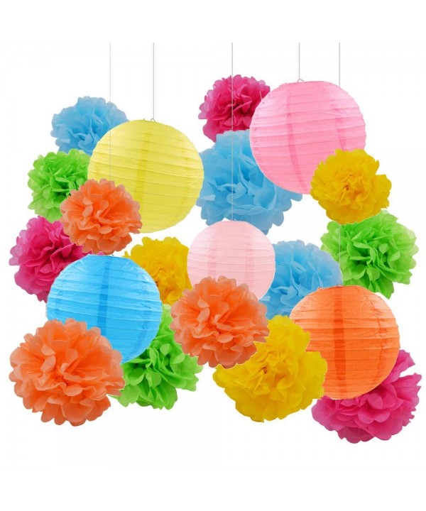 Assorted Rainbow Lanterns Graduation Decorations