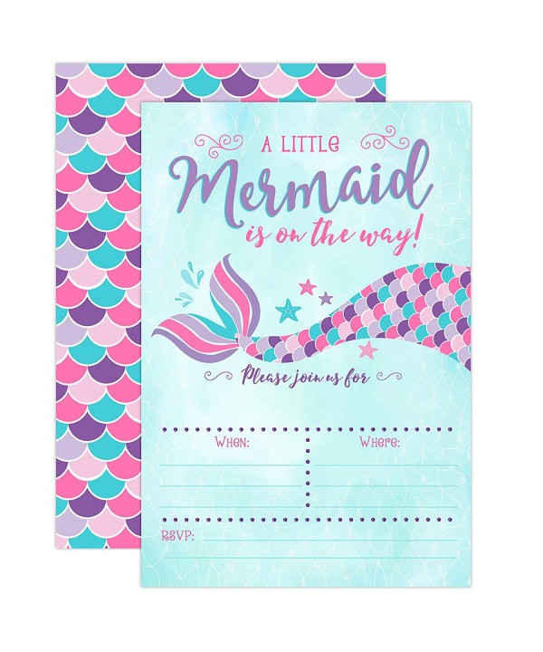Mermaid Invitation Sprinkle Invitations Envelopes