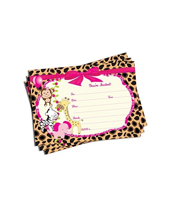 Girl Jungle Invitations Envelopes Large