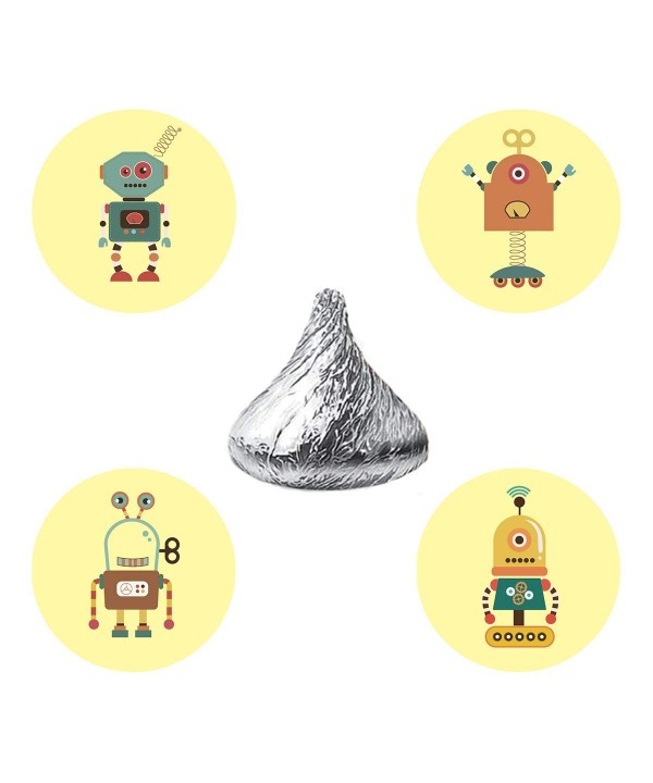 MAGJUCHE Robots Stickers Birthday Hersheys