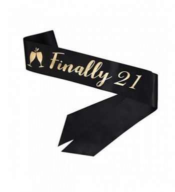 Finally Black Birthday Sash Decorations