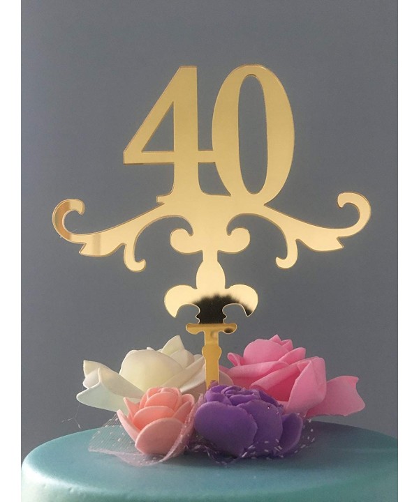 ShinyBeauty Cake Topper Birthday 40th Birthday Cake Topper