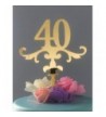 ShinyBeauty Cake Topper Birthday 40th Birthday Cake Topper