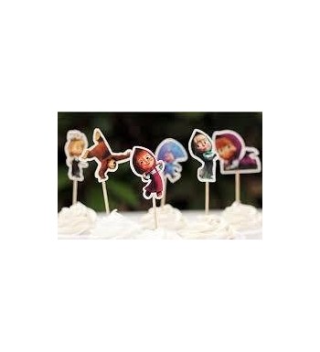 Masha Cupcake Toppers Shower Birthday