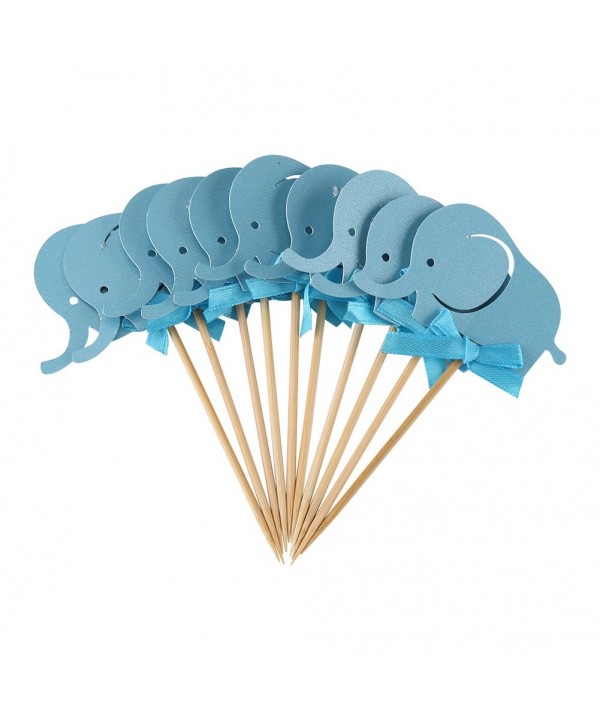 Elephant Double Sided Cupcake Decoration Birthday