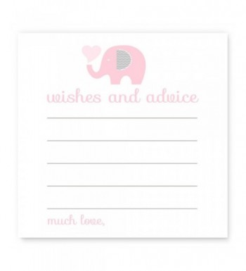 Pink Elephant Advice Cards Shower