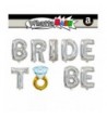 Silver Gold Ring Bride Balloon