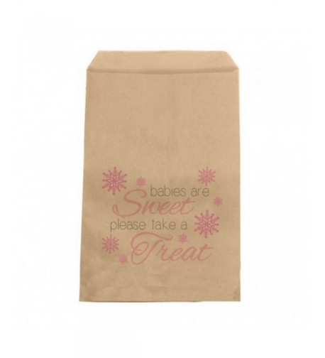 Pink Snowflake Candy Bags Winter