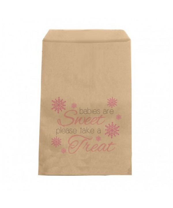 Pink Snowflake Candy Bags Winter