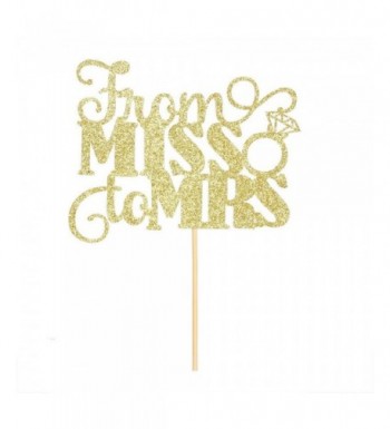 Gold Glitter Miss Cake Topper