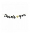 Black Glitter Thank You Banner