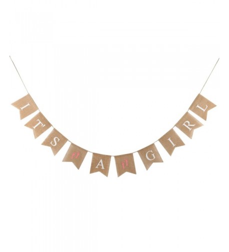 INNORU Banner Burlap Bunting Shower