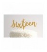 Sixteenth Birthday Gold Glitter Topper