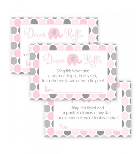 Elephant Diaper Raffle Cards Shower