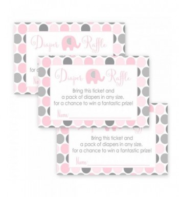 Elephant Diaper Raffle Cards Shower