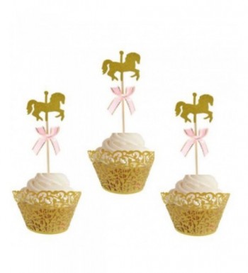 Glitter Toppers Cupcake Birthday Decoration