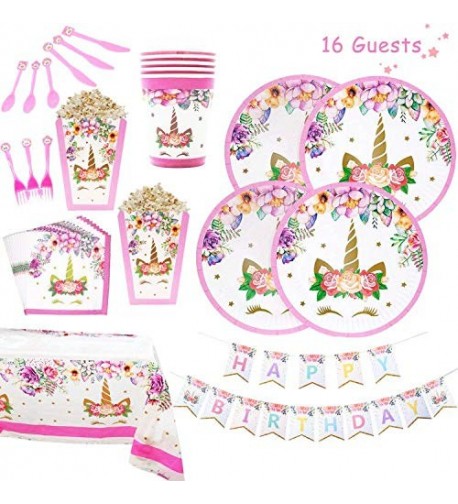 Unicorn Supplies Decorations Tableware Disposable