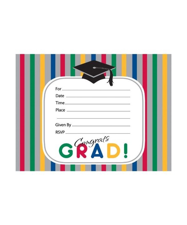 Creative Converting 892473B Graduation Invitations