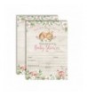 Woodland Watercolor Invitations Envelopes AmandaCreation