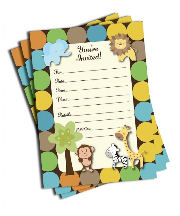 Jungle Invitations Envelopes Large Size