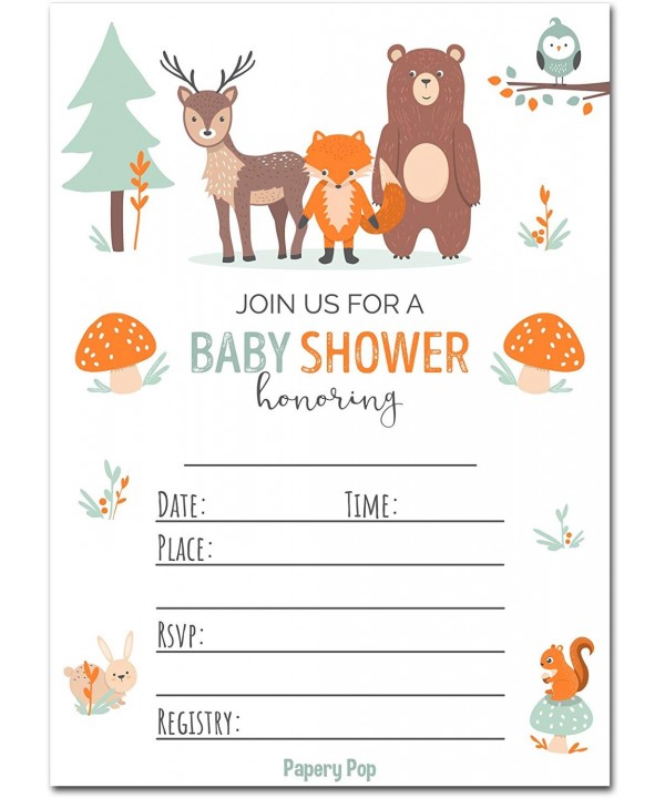 Papery Pop Shower Invitations Envelopes