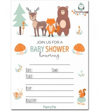 Papery Pop Shower Invitations Envelopes