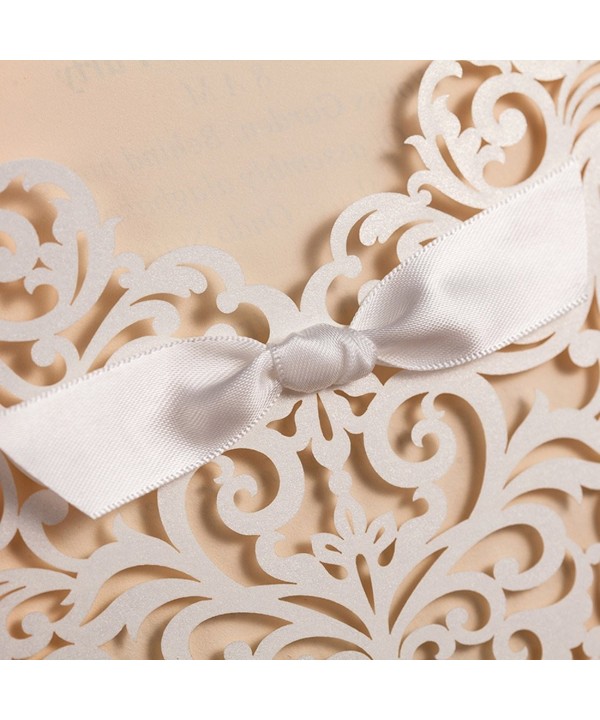 WISHMADE 50Pcs White Laser Cut Invitation Card Stock with Envelopes, Blank  Invitations Printable, for Wedding Bridal Shower Engagement Birthday