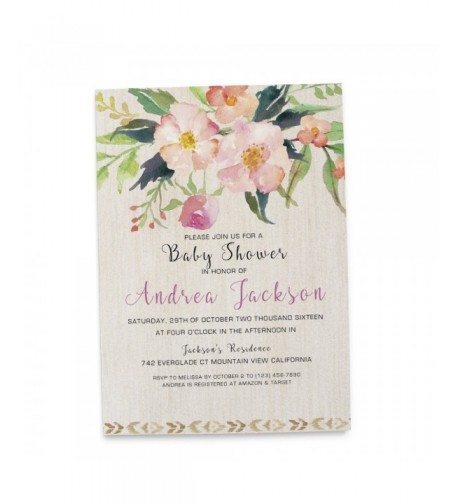 Rustic Shower Invitations Envelopes Personalized