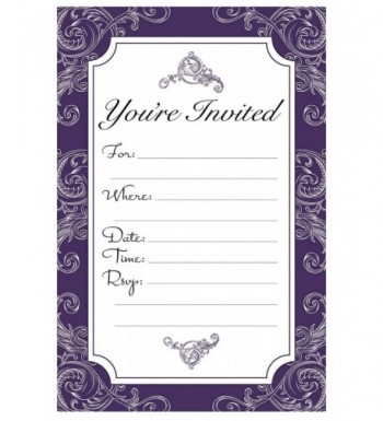 Elegant Purple Fill Invitations Envelopes