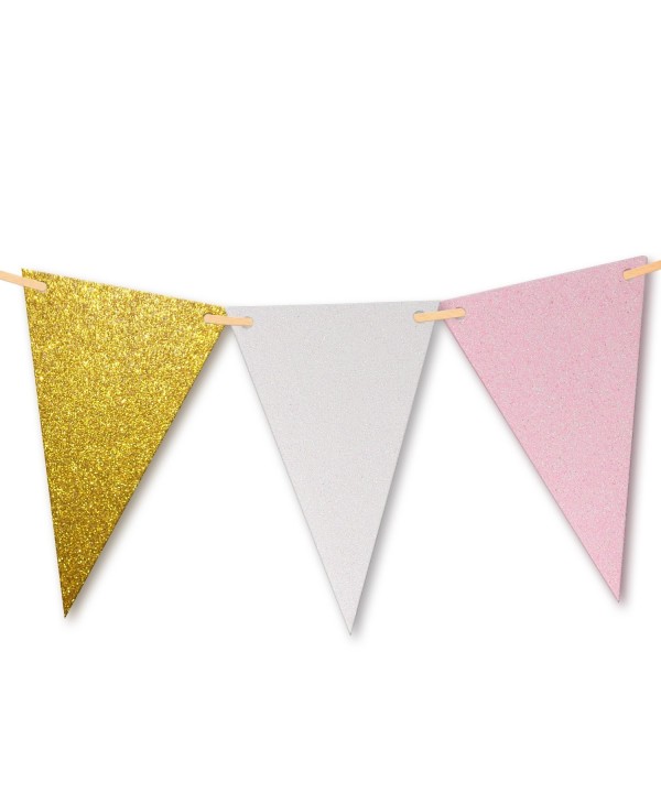 Vintage Glitter Triangle Bunting Birthday