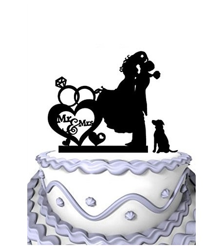 Meijiafei Romantic Dogwith Cursive Silhouette