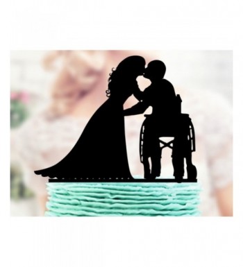 Wheelchair Wedding Topper Silhouette Acrylic