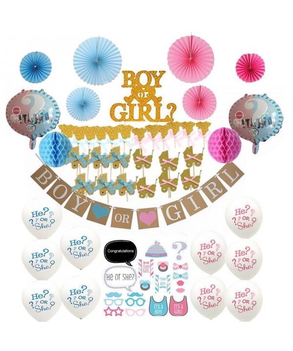 66 Pc Gender Reveal Party Supplies