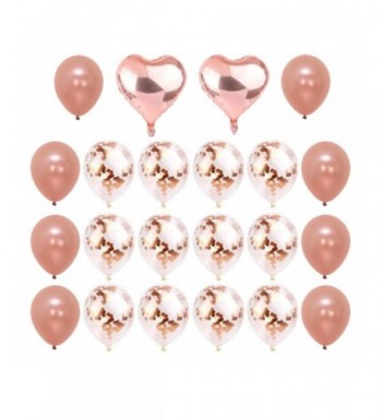 Rose Gold Confetti Balloons Pieces