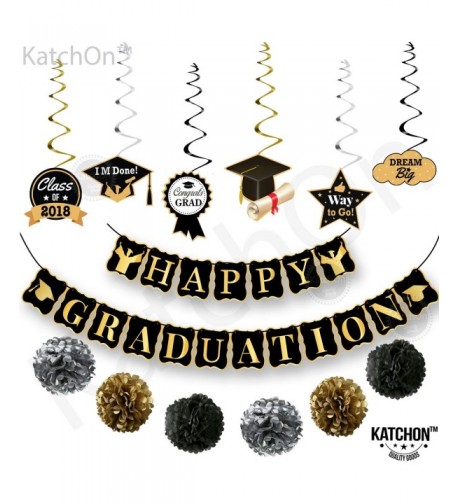 HAPPY GRADUATION Banner Hanging Swirls