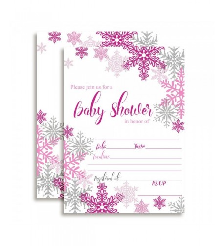 Silver Snowflake Invitations Envelopes AmandaCreation