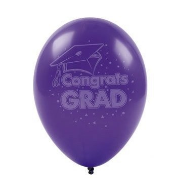 Party902 17148 Purple Graduation Balloons