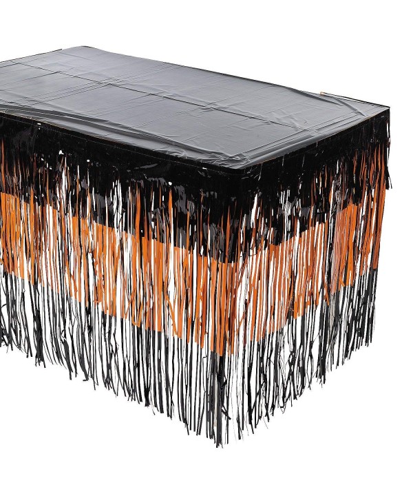 Halloween Fringe Tableskirt Supplies Plastic